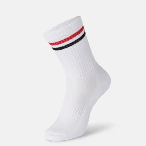 WHITE BAMBOO SPORT SOCKS red/black